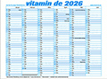 Kalender 2026 vitamin de